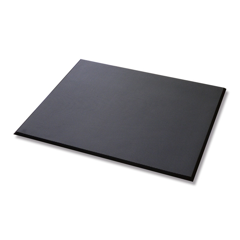 カーボーイ 足腰マット 穴なし Mサイズ AM-02 ブラック 1枚(ご注文単位1枚)【直送品】