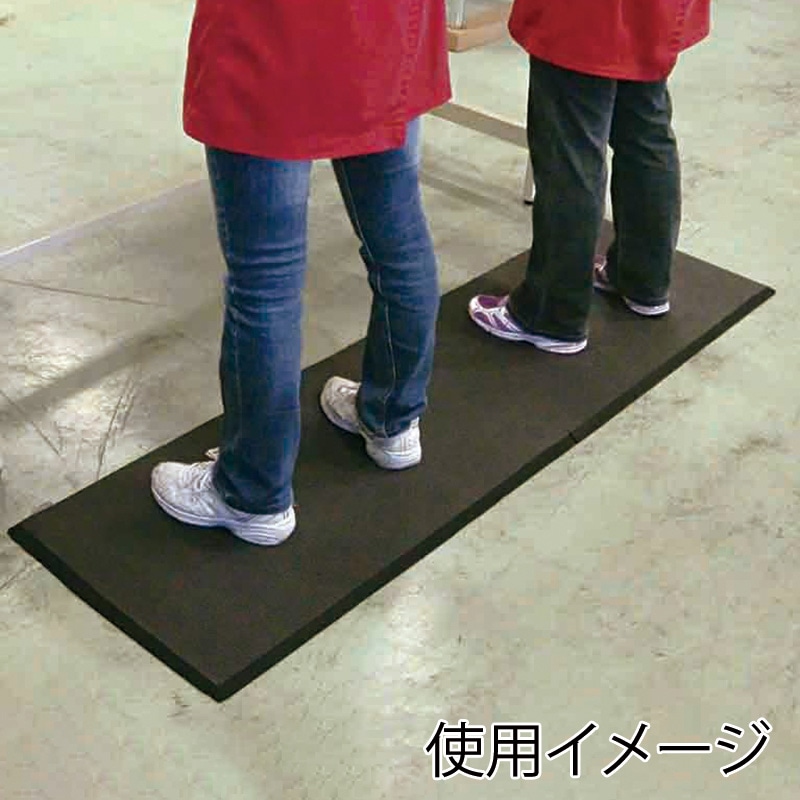 カーボーイ 足腰マット ジョイントタイプ 基本2ピース AM-07 ブラック 1セット(ご注文単位1セット)【直送品】