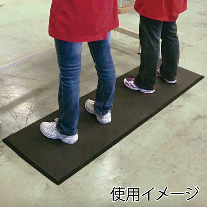 カーボーイ 足腰マット ジョイントタイプ 延長1ピース AM-08 ブラック 1枚(ご注文単位1枚)【直送品】