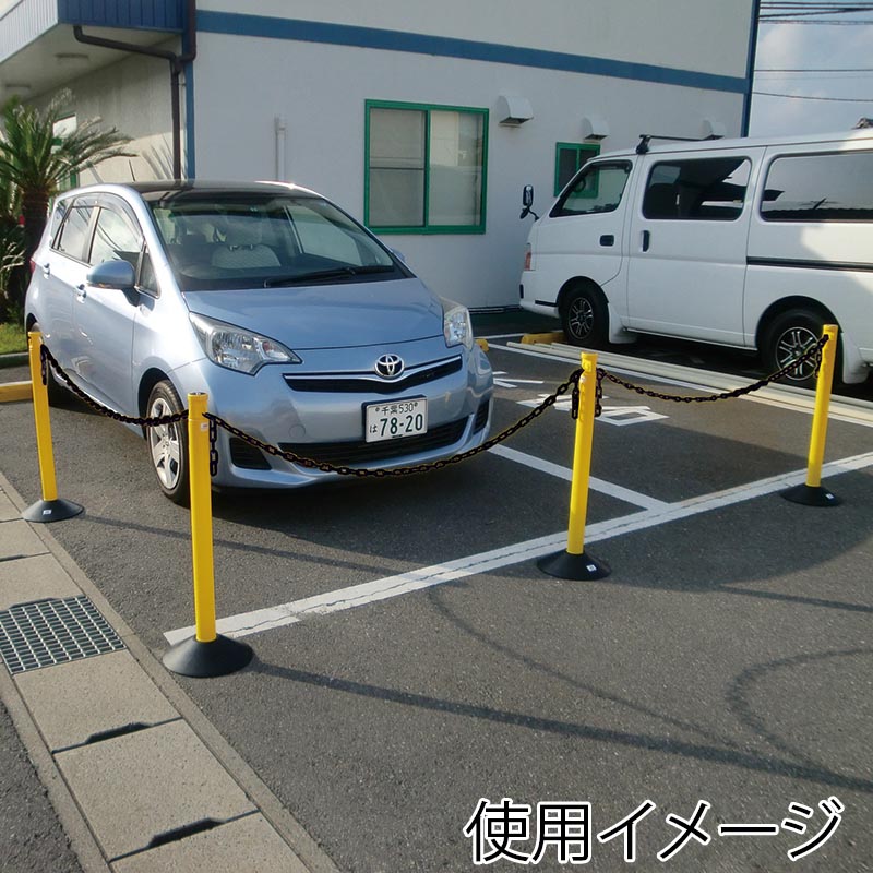 カーボーイ カラープラポール　チェーン 2m CP-26　ブラック 1本（ご注文単位1本）【直送品】