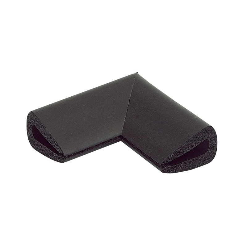 カーボーイ 安心クッション　はさみこみ型　コーナー用 内幅9mm AC-157　ブラック 1個（ご注文単位1個）【直送品】