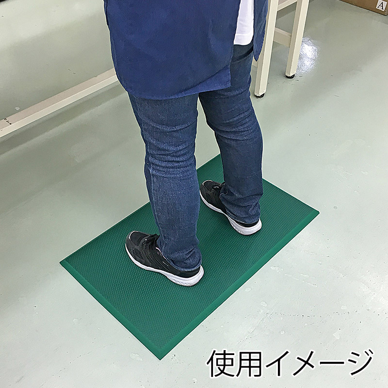 カーボーイ 足腰マット 穴なし Sサイズ AM-01GR グリーン 1枚(ご注文単位1枚)【直送品】