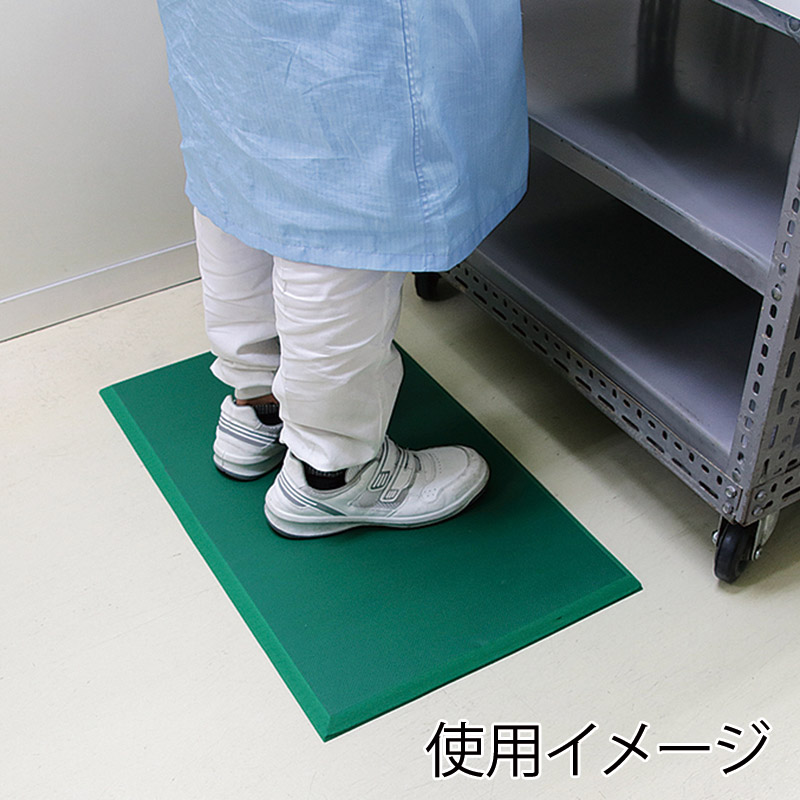 カーボーイ 足腰マット ESD Sサイズ AM-01ESD グリーン 1枚(ご注文単位1枚)【直送品】