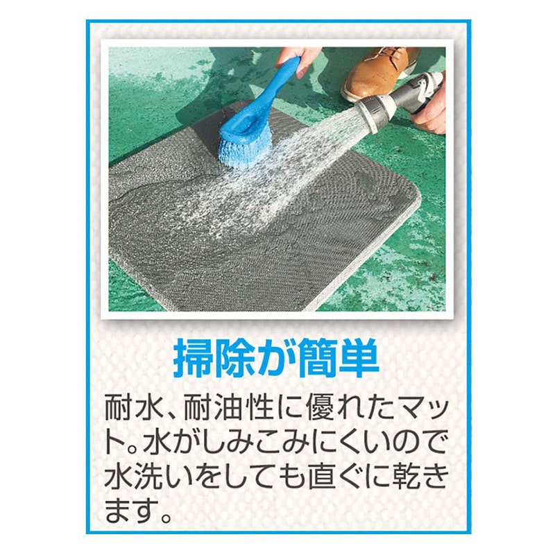 カーボーイ 足腰マット ラウンドコーナータイプ 450×900 AM-459012GY グレー 1枚(ご注文単位1枚)【直送品】