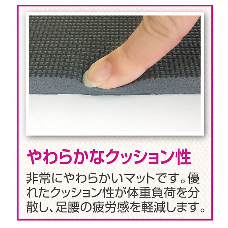 カーボーイ 足腰マット ラウンドコーナータイプ 450×1500 AM-451512GY グレー 1枚(ご注文単位1枚)【直送品】