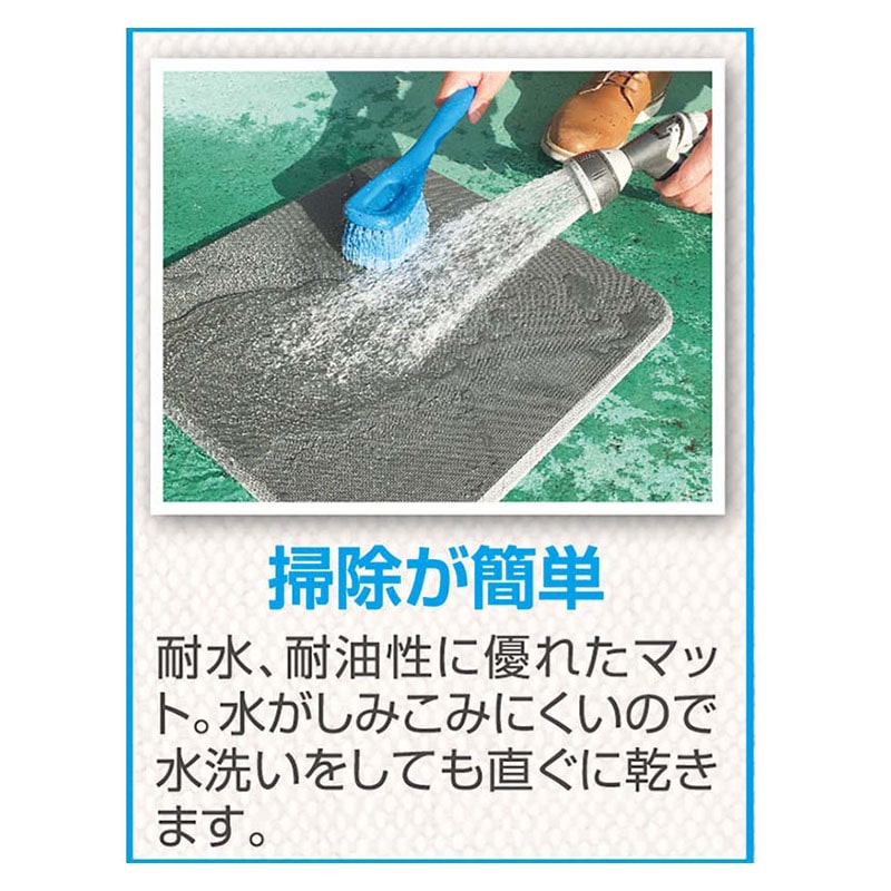 カーボーイ 足腰マット ラウンドコーナータイプ 450×1500 AM-451512GY グレー 1枚(ご注文単位1枚)【直送品】