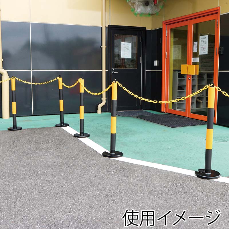 カーボーイ やわらかゴムポール 80cm GP-03A ブラック/イエロー 1個(ご注文単位1個)【直送品】