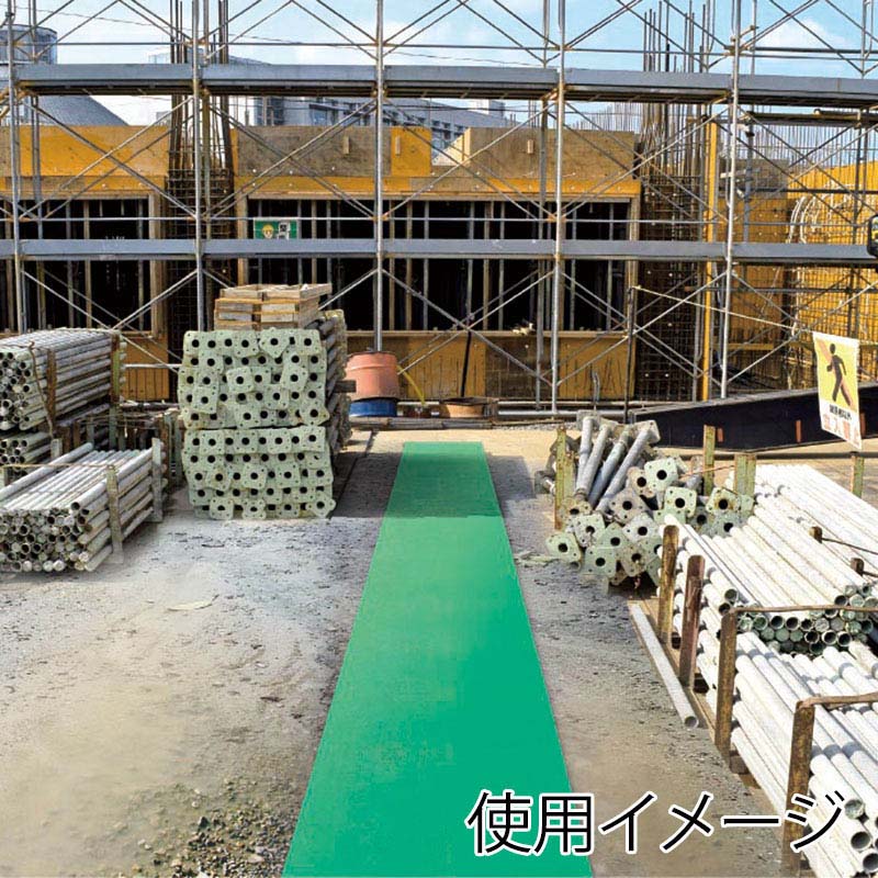 カーボーイ 水切り安全歩行マット 60cm×90cm AI-6090GR　グリーン 1巻（ご注文単位1巻）【直送品】