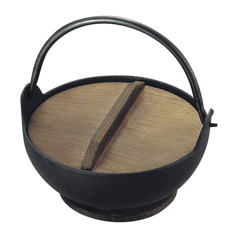 トキワ 鉄 やまが鍋 413 18cm 黒塗り 敷台付 1個(ご注文単位1個)【直送品】