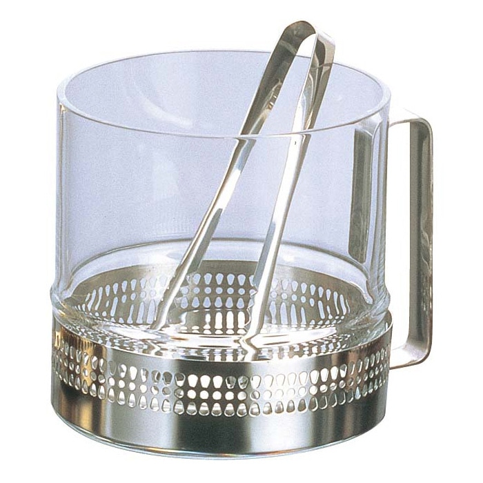 ガラス アイスペール NO.9028W(トング付)スキ 1個(ご注文単位1個)【直送品】