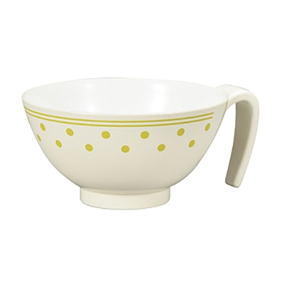 らくらく飯椀　ドット　72644　グリーン   1個（ご注文単位1個）【直送品】