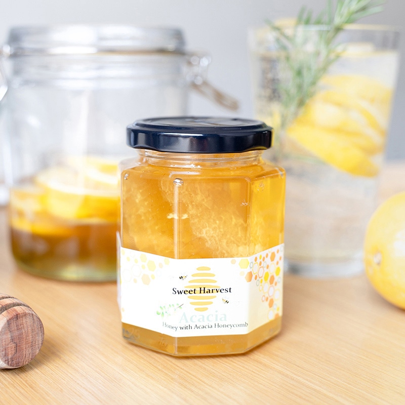 スイートハーベスト アカシアはちみつ巣入り 250g 1個※軽(ご注文単位60個)【直送品】