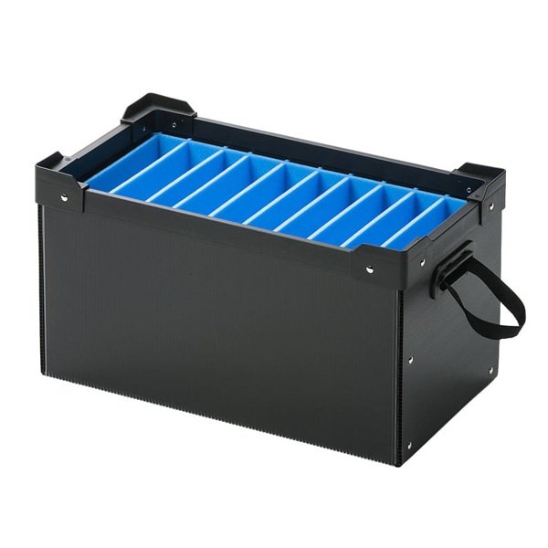 サンワサプライ タブレット・ノートパソコン収納ケース 10台用 PD-BOX1BK 1個（ご注文単位1個）【直送品】