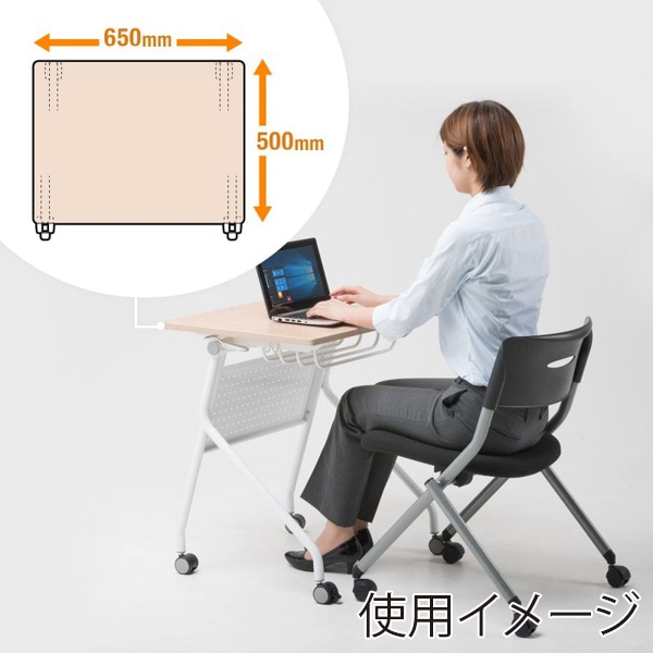 サンワサプライ フォールディングデスク W650×D500mm 木目／ホワイト FLD-6550BRN 1個（ご注文単位1個）【直送品】