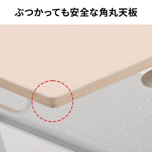 サンワサプライ フォールディングデスク W650×D500mm 木目／ホワイト FLD-6550BRN 1個（ご注文単位1個）【直送品】