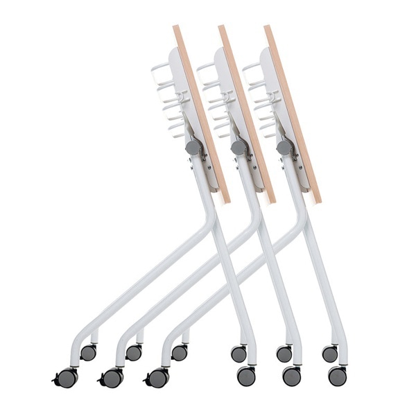 サンワサプライ フォールディングデスク W650×D500mm 木目／ホワイト FLD-6550BRN 1個（ご注文単位1個）【直送品】