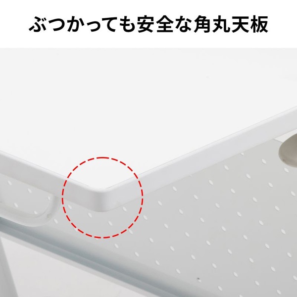 サンワサプライ フォールディングデスク W650×D500mm ホワイト/ホワイト FLD-6550WN 1個(ご注文単位1個)【直送品】