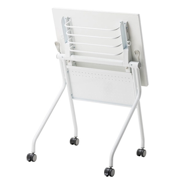 サンワサプライ フォールディングデスク W650×D500mm ホワイト/ホワイト FLD-6550WN 1個(ご注文単位1個)【直送品】