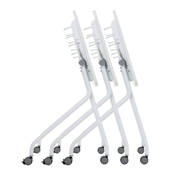 サンワサプライ フォールディングデスク W650×D500mm ホワイト/ホワイト FLD-6550WN 1個(ご注文単位1個)【直送品】