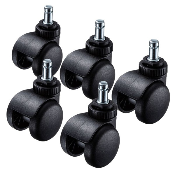 サンワサプライ OAチェア用ナイロンキャスター ストッパー付き 5個セット SNC-CAST11 1個（ご注文単位1個）【直送品】