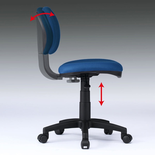 サンワサプライ OAチェア ブルー SNC-E6BL2 1個（ご注文単位1個）【直送品】