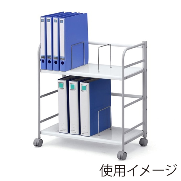 サンワサプライ ファイルワゴン 2段 WG-301N 1個（ご注文単位1個）【直送品】