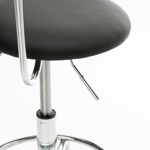 サンワサプライ カウンターチェア ブラック SNC-RD8BK 1個(ご注文単位1個)【直送品】