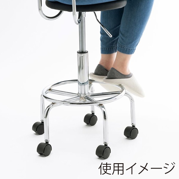 サンワサプライ カウンターチェア ブラック SNC-RD8BK 1個(ご注文単位1個)【直送品】