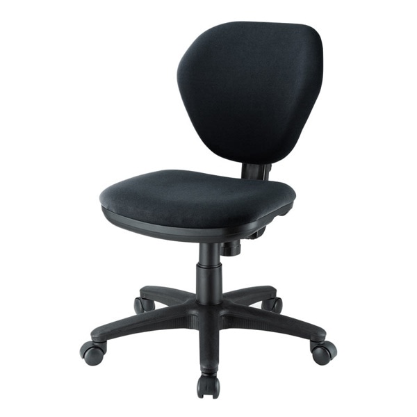 サンワサプライ オフィスチェア 肘かけなし ブラック SNC-T162BK 1個（ご注文単位1個）【直送品】