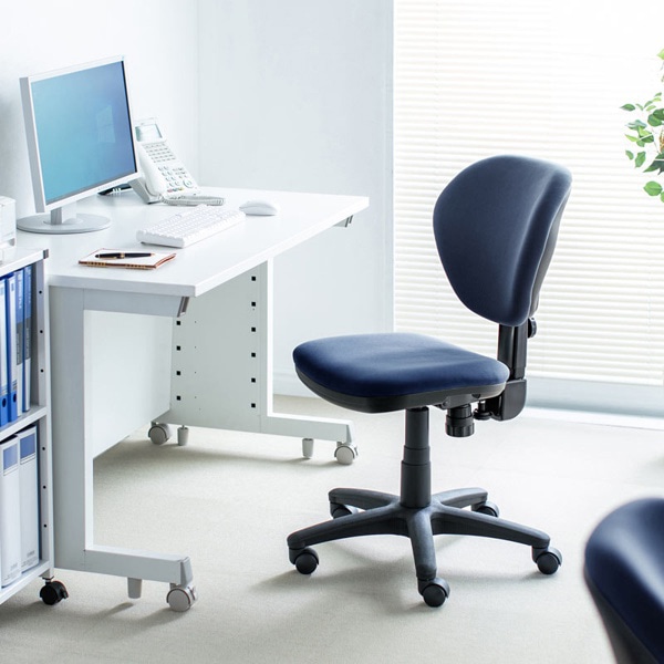 サンワサプライ オフィスチェア 肘かけなし ブルー SNC-T162BL 1個（ご注文単位1個）【直送品】