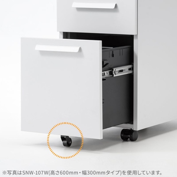 サンワサプライ キャビネット 2段 ホワイト SNW-105W 1個（ご注文単位1個）【直送品】