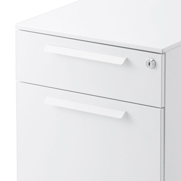 サンワサプライ キャビネット 2段 ホワイト SNW-105W 1個（ご注文単位1個）【直送品】