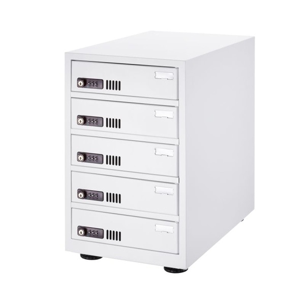 サンワサプライ 個別管理用タブレット保管庫 5台収納 CAI-CAB112W 1個（ご注文単位1個）【直送品】