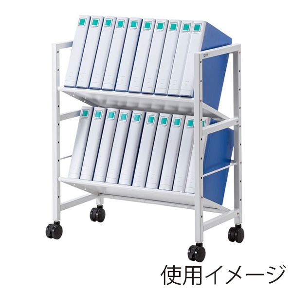 サンワサプライ 高耐荷重ワゴン 2段 WG-207 1個（ご注文単位1個）【直送品】