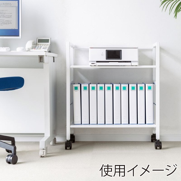 サンワサプライ 高耐荷重ワゴン 2段 WG-207 1個（ご注文単位1個）【直送品】