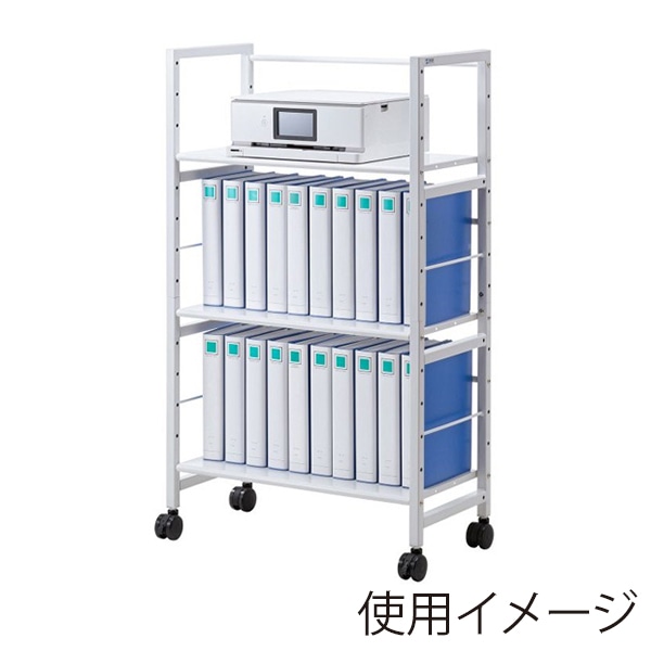 サンワサプライ 高耐荷重ワゴン 3段 WG-208 1個（ご注文単位1個）【直送品】