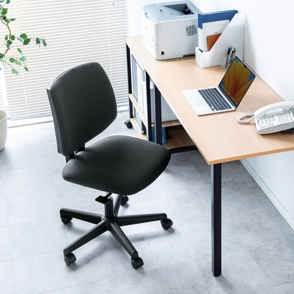 サンワサプライ 高耐荷重オフィスチェア 肘かけなし ブラック SNC-T163BK 1個（ご注文単位1個）【直送品】