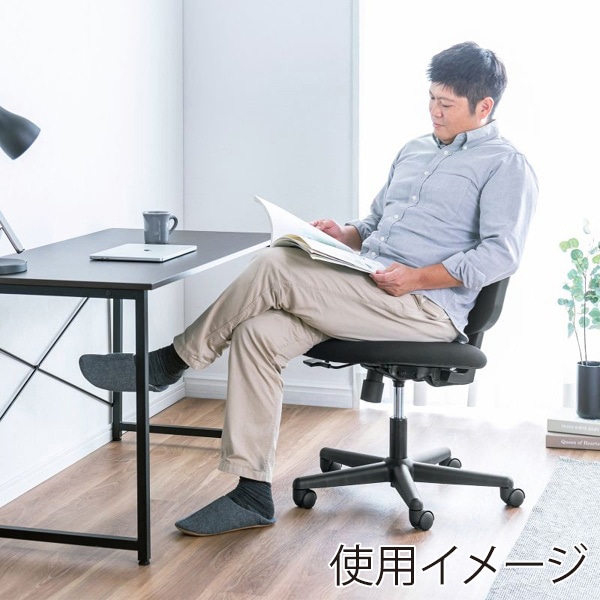 サンワサプライ 高耐荷重オフィスチェア 肘かけなし ブラック SNC-T163BK 1個（ご注文単位1個）【直送品】