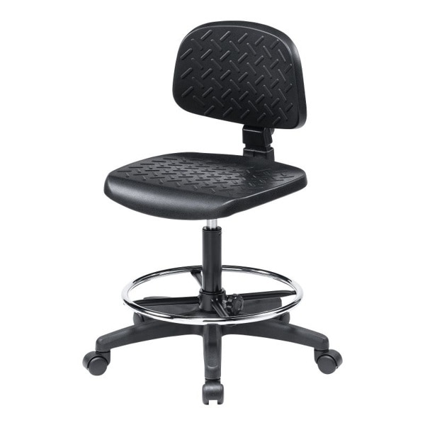 サンワサプライ 作業用ワークチェア 肘かけなし ブラック SNC-T166BK 1個（ご注文単位1個）【直送品】