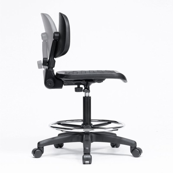 サンワサプライ 作業用ワークチェア 肘かけなし ブラック SNC-T166BK 1個（ご注文単位1個）【直送品】