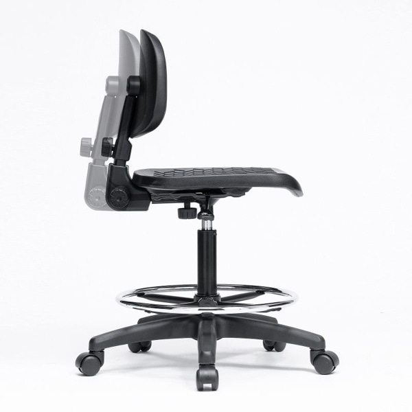 サンワサプライ 作業用ワークチェア 肘かけなし ブラック SNC-T166BK 1個（ご注文単位1個）【直送品】