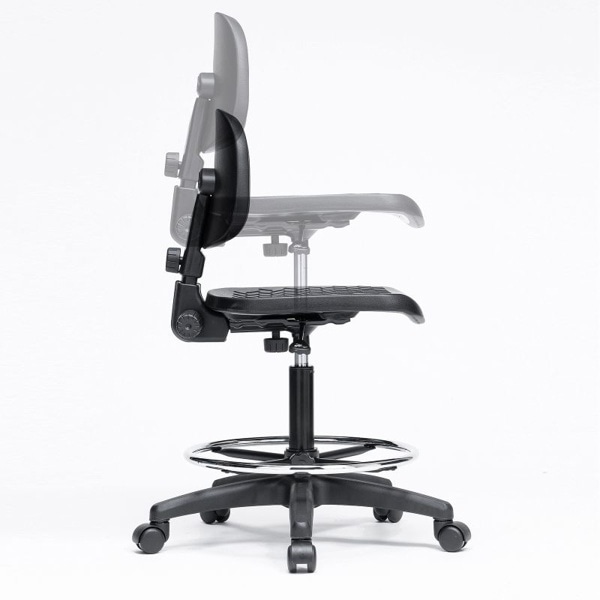 サンワサプライ 作業用ワークチェア 肘かけなし ブラック SNC-T166BK 1個（ご注文単位1個）【直送品】