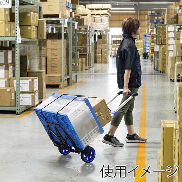 サンワサプライ 折りたたみキャリー 2輪台車 CART-FA10BK 1個（ご注文単位1個）【直送品】