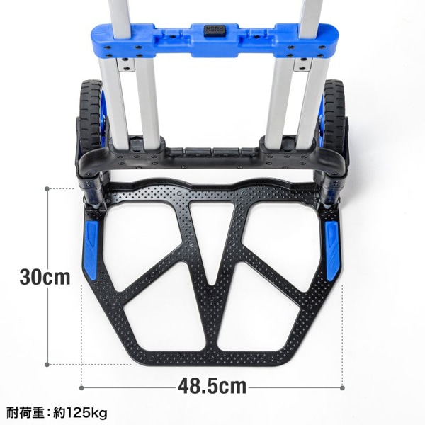 サンワサプライ 折りたたみキャリー 2輪台車 CART-FA10BK 1個（ご注文単位1個）【直送品】