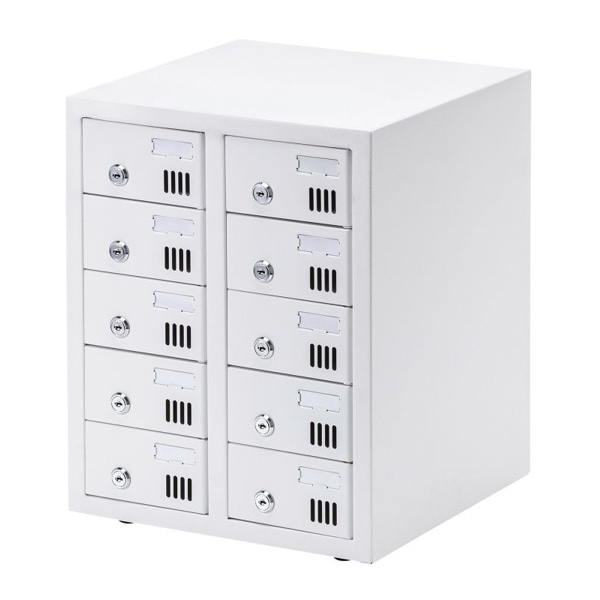 サンワサプライ 個別管理用スマートフォン保管庫 シリンダー錠 10台収納 CAI-CABSP70 1個（ご注文単位1個）【直送品】