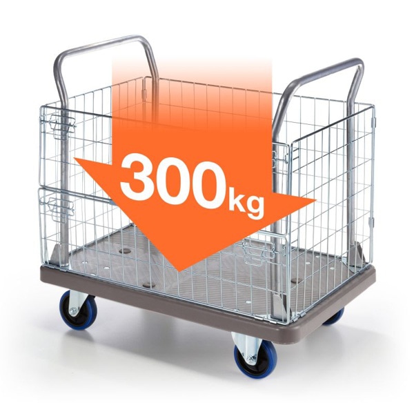 サンワサプライ かご付き台車 CART-FA13GY 1個(ご注文単位1個)【直送品】