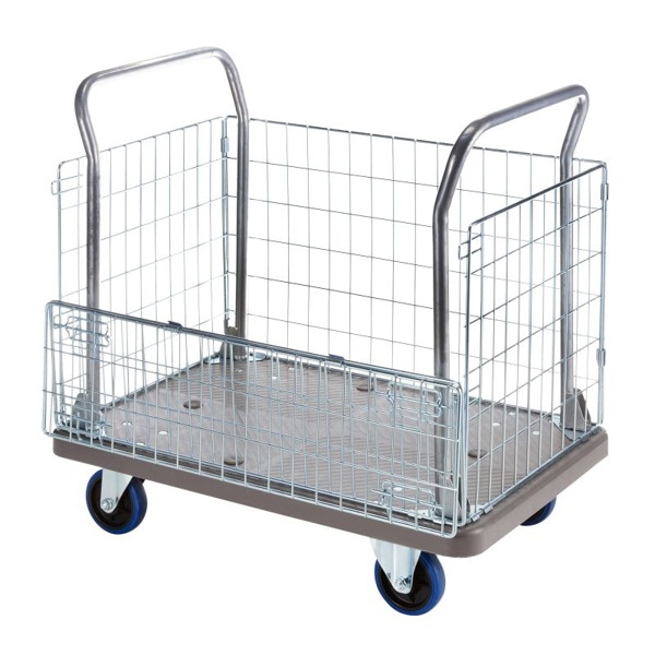 サンワサプライ かご付き台車 CART-FA13GY 1個(ご注文単位1個)【直送品】
