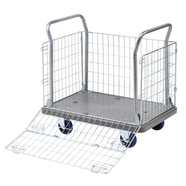サンワサプライ かご付き台車 CART-FA13GY 1個(ご注文単位1個)【直送品】