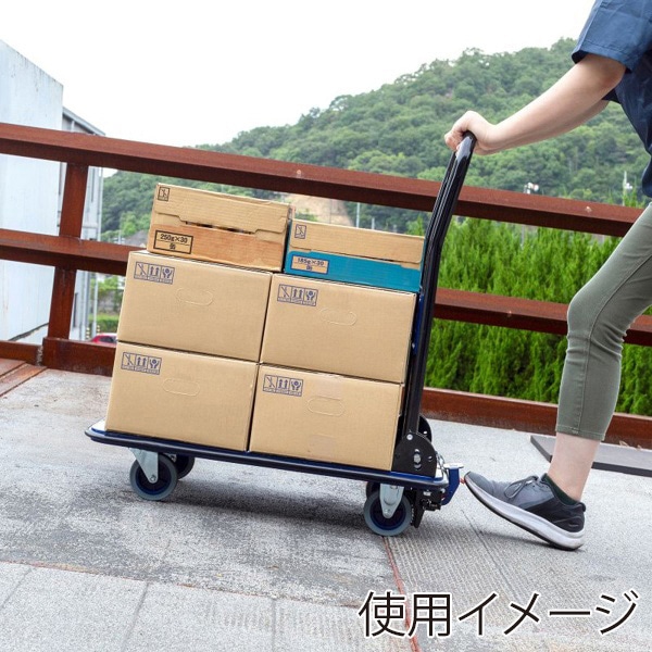 サンワサプライ ストッパー付き台車 CART-FA12HBL 1個（ご注文単位1個）【直送品】