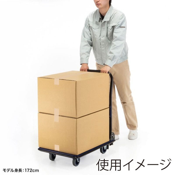 サンワサプライ ストッパー付き台車 CART-FA12HBL 1個（ご注文単位1個）【直送品】